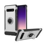 Wholesale Galaxy S10+ (Plus) 360 Rotating Ring Stand Hybrid Case with Metal Plate (Red)